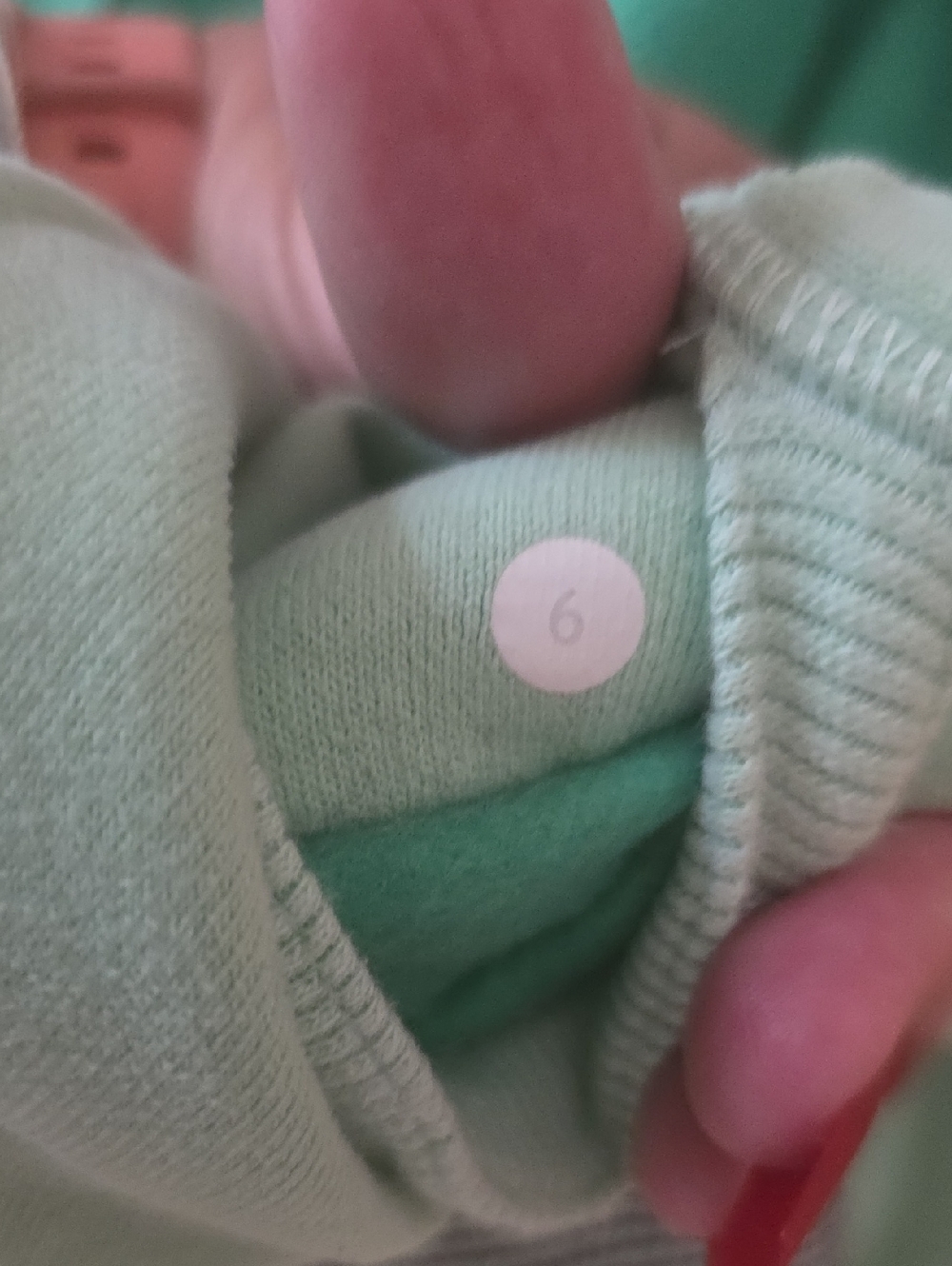 Superthick, Fleece Lined Lululemon  Mint Green Hooded Jacket with Striped Trim - Picture 6 of 6